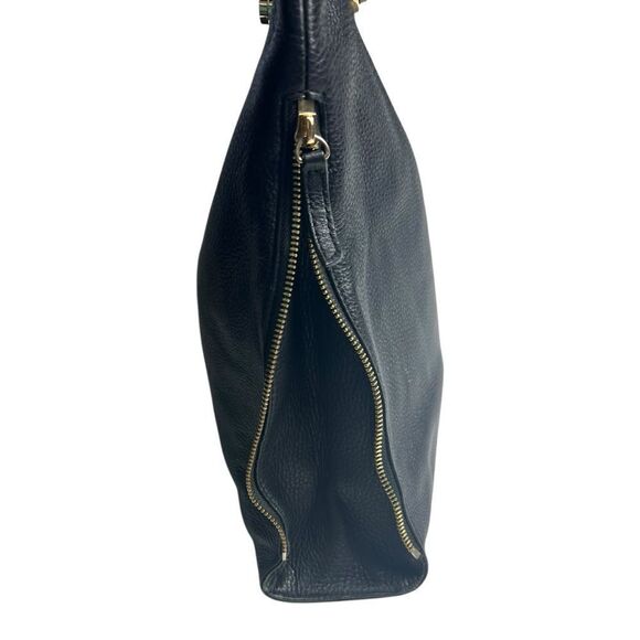 Vince Camuto Eliza Black Soft Pebbled Leather Tote Bag - Picture 5 of 13